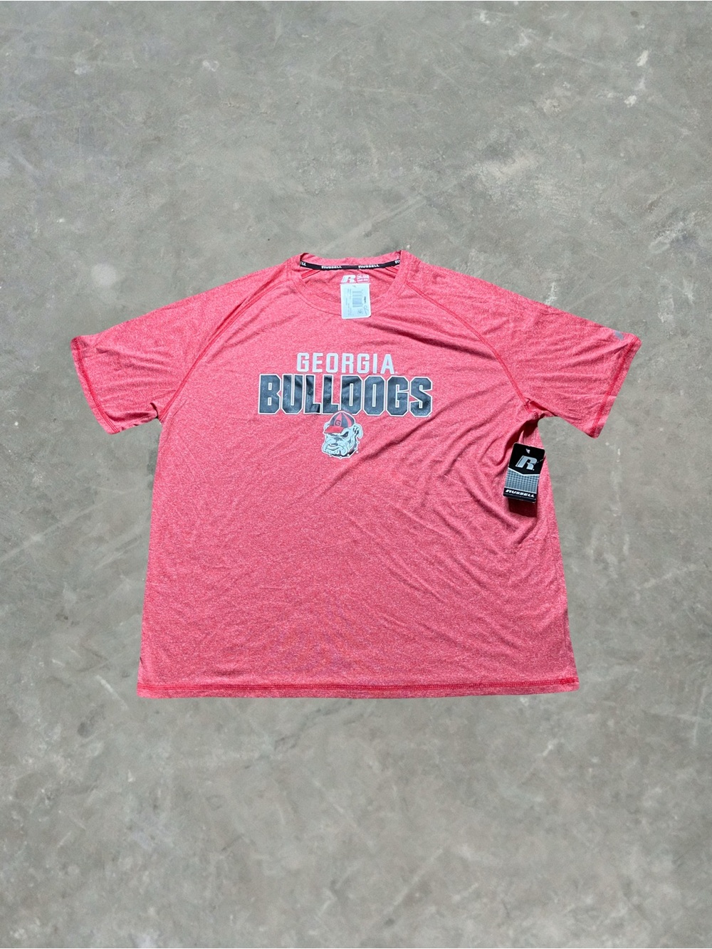 Georgia Bulldogs Russell Athletic College Football Graphic Tee Mens XXL Red NWT